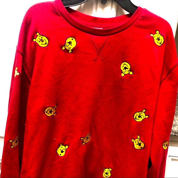 red winnie the pooh sweater